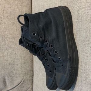 Converse Chuck Taylor black on black high top sneakers size 6